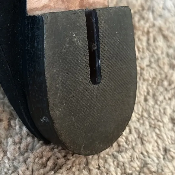 SESTO Meucci black suede slip on flats genuine leather size 9.5 N