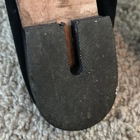 SESTO Meucci black suede slip on flats genuine leather size 9.5 N