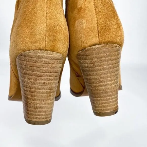 SEYCHELLES Tan and Gray Leather Ankle Boots 8