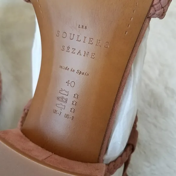 Sezane Rosa Low Sandals in Blush