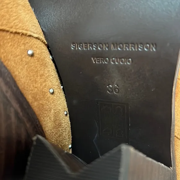 SIGERSON MORRISON Kalie Tan Suede Micro Stud Boots