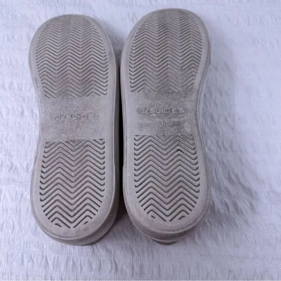 Silver J-Slides Slip-on Shoes- Size 8