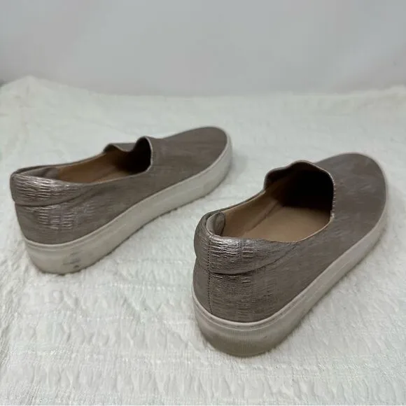 Silver J-Slides Slip-on Shoes- Size 8