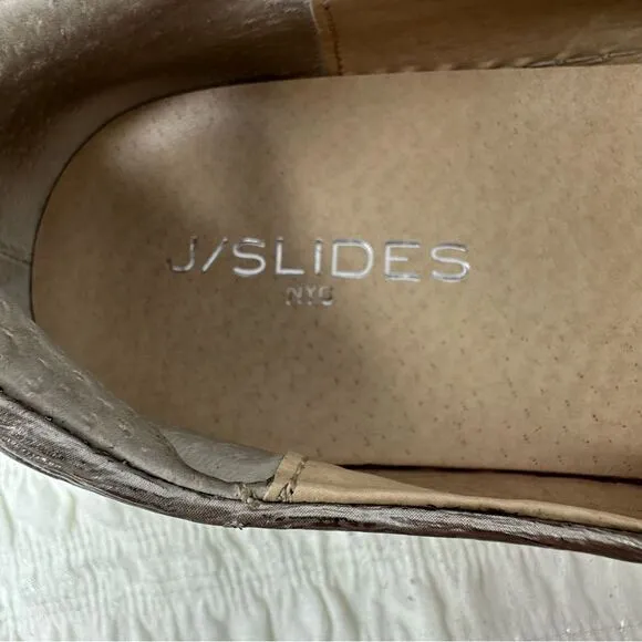 Silver J-Slides Slip-on Shoes- Size 8
