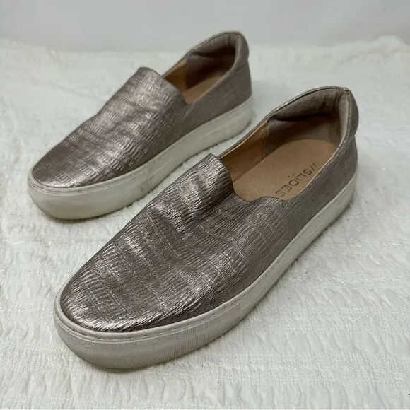Silver J-Slides Slip-on Shoes- Size 8