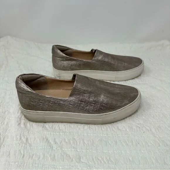 Silver J-Slides Slip-on Shoes- Size 8
