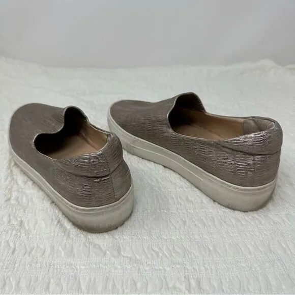 Silver J-Slides Slip-on Shoes- Size 8