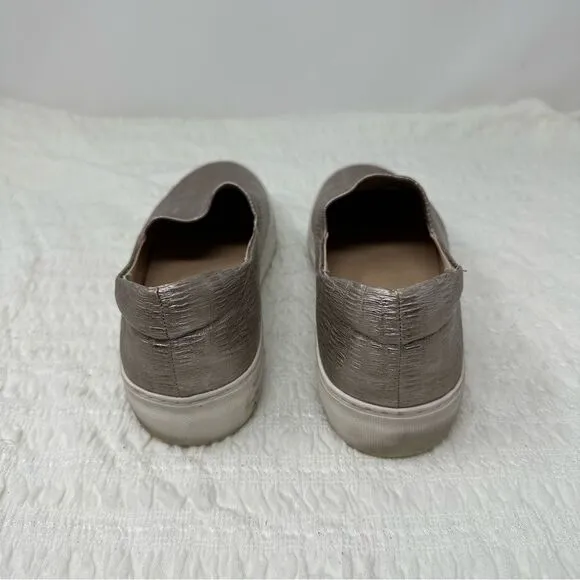 Silver J-Slides Slip-on Shoes- Size 8