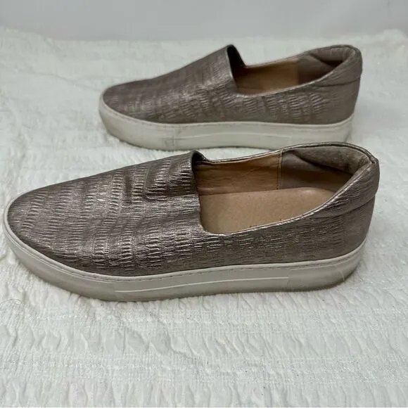 Silver J-Slides Slip-on Shoes- Size 8