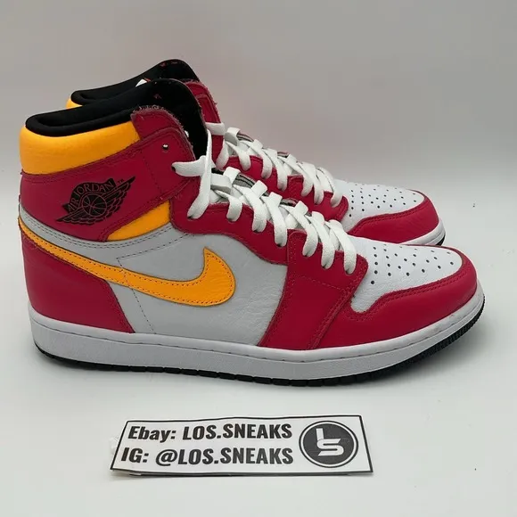Size 10 - Jordan 1 Retro High OG Light Fusion Red 2021 (555088-603)