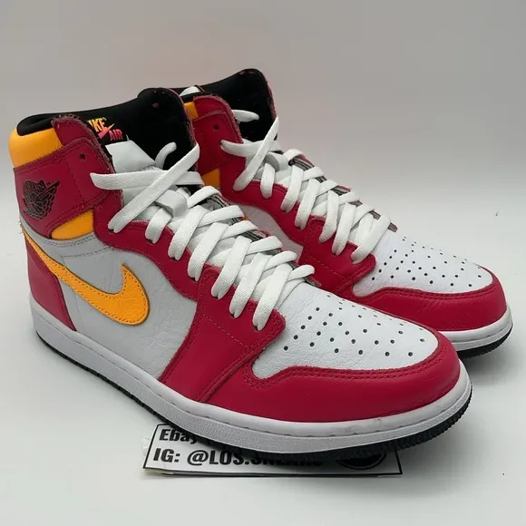 Size 10 - Jordan 1 Retro High OG Light Fusion Red 2021 (555088-603)