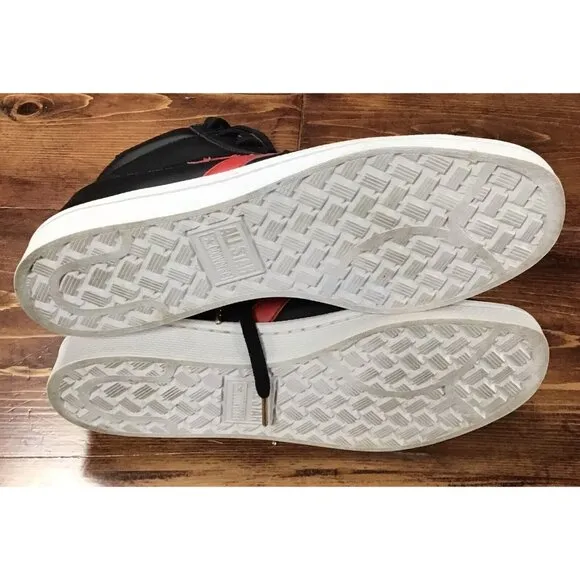 Size 10 MENS or 11.5 WMNS- Converse Pro Leather High Tops Red And Black