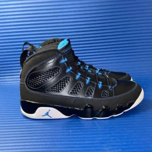 Size 10.5- Men’s Nike Jordan 9 Retro Photo Blue Black White Shoes 302370-007