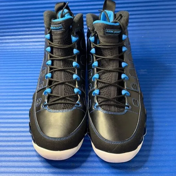 Size 10.5- Men’s Nike Jordan 9 Retro Photo Blue Black White Shoes 302370-007