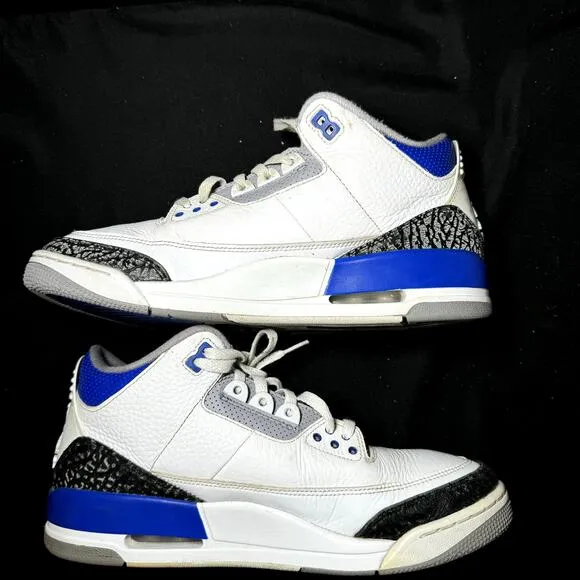 Size 10.5 - Nike Air Jordan 3 Retro Racer Blue Men's Shoes
