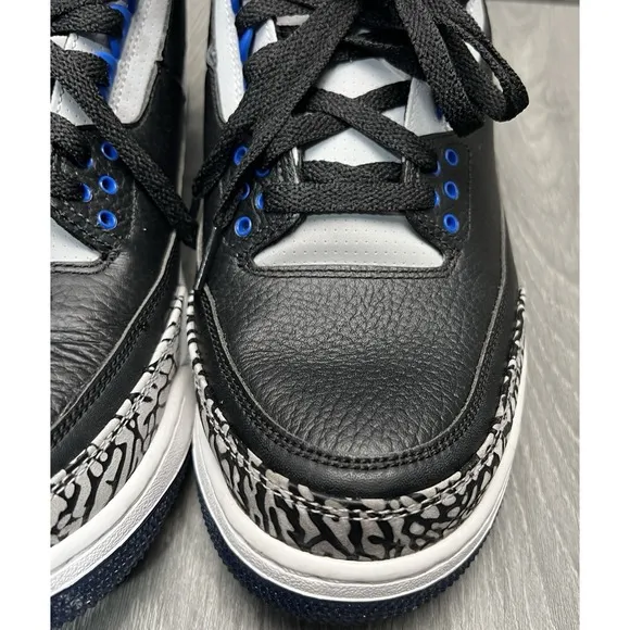 Size 12 Nike Air Jordan 3 Retro Sport Blue Black Royal White 136064-007