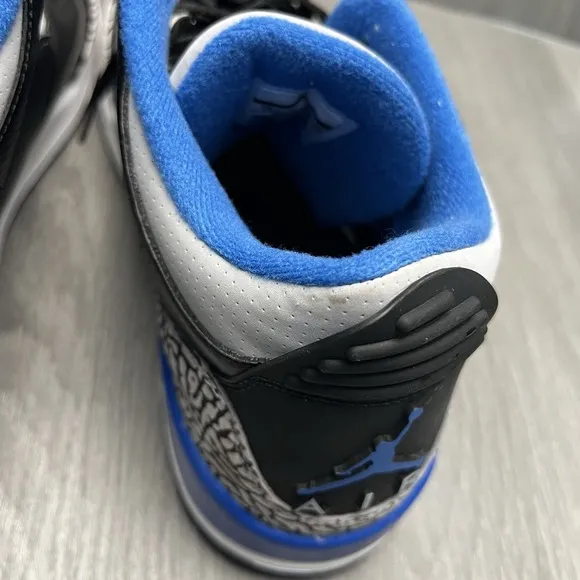 Size 12 Nike Air Jordan 3 Retro Sport Blue Black Royal White 136064-007