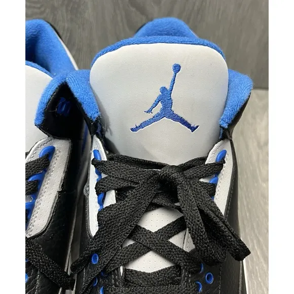 Size 12 Nike Air Jordan 3 Retro Sport Blue Black Royal White 136064-007