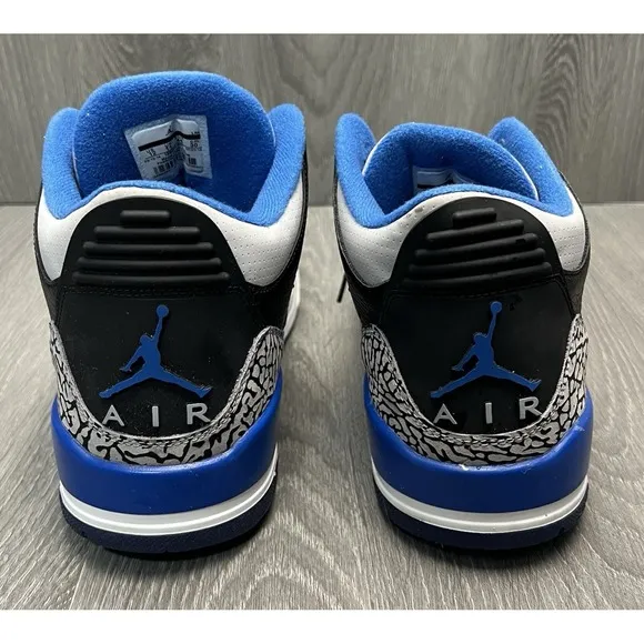 Size 12 Nike Air Jordan 3 Retro Sport Blue Black Royal White 136064-007