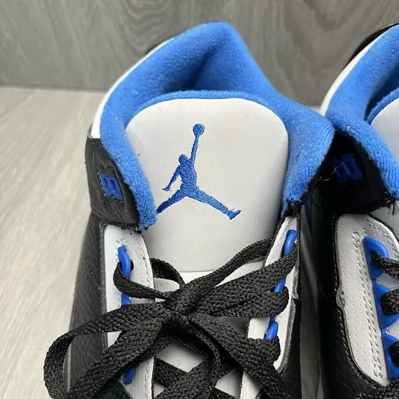 Size 12 Nike Air Jordan 3 Retro Sport Blue Black Royal White 136064-007
