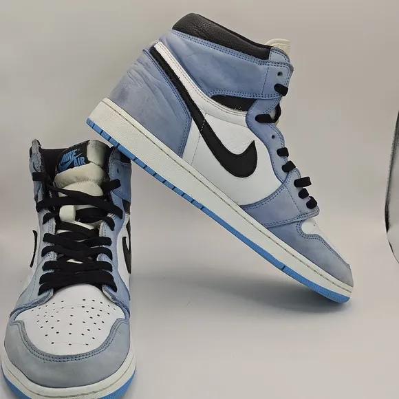 Size 14- Nike Air Jordan 1 Retro High University Blue 555088-134 OG UNC