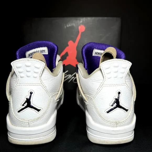 Size 4.5 - Nike Air Jordan 4 Retro GS Purple Metallic Men's Shoes