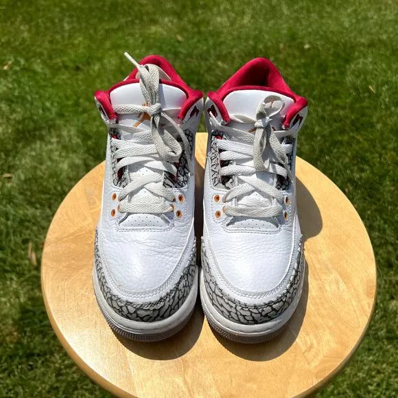 Size 6 - Nike Air Jordan 3 Retro GS Cardinal Red Men's Shoes - Ships Now
