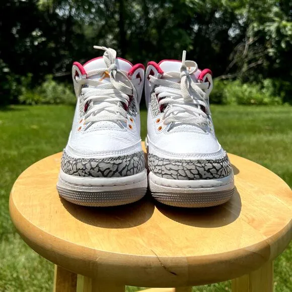 Size 6 - Nike Air Jordan 3 Retro GS Cardinal Red Men's Shoes - Ships Now