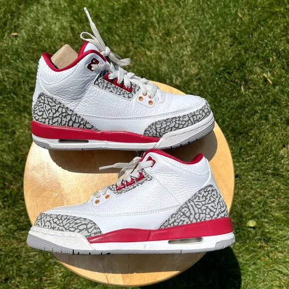 Size 6 - Nike Air Jordan 3 Retro GS Cardinal Red Men's Shoes - Ships Now