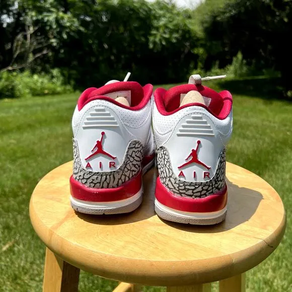 Size 6 - Nike Air Jordan 3 Retro GS Cardinal Red Men's Shoes - Ships Now