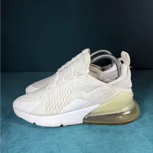 Size 6Y/7.5Women - Nike Air Max 270 white shoes