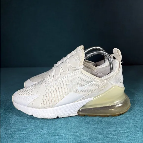 Size 6Y/7.5Women - Nike Air Max 270 white shoes
