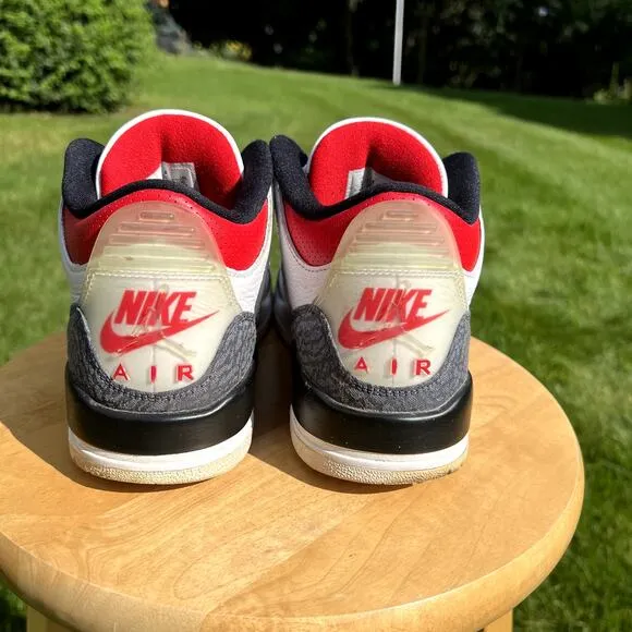 Size 8 - Nike Air Jordan 3 Retro Denim SE Fire Red Men's Shoes - Ships Now