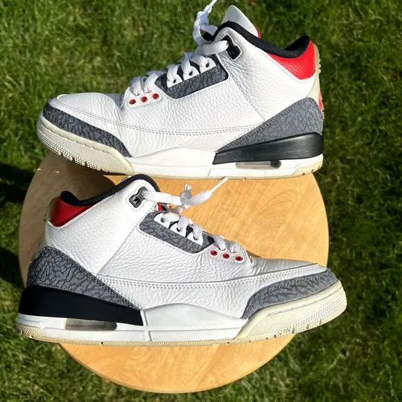 Size 8 - Nike Air Jordan 3 Retro Denim SE Fire Red Men's Shoes - Ships Now