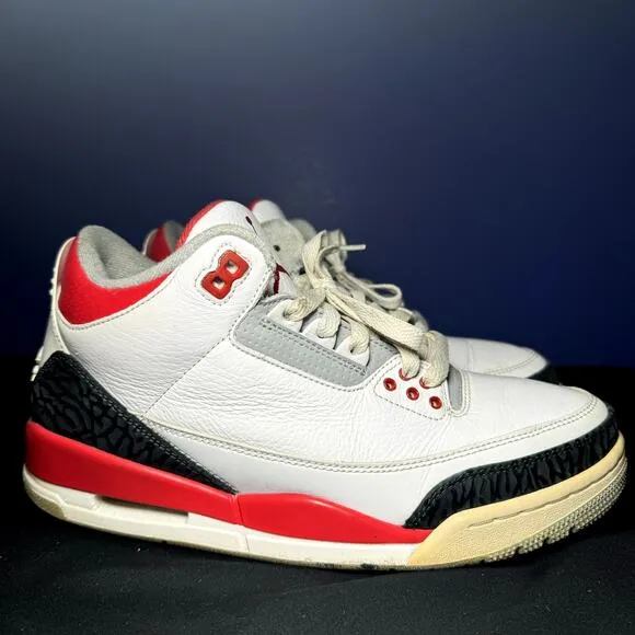 Size 8 - Nike Air Jordan 3 Retro Fire Red 2013 Men's Shoes