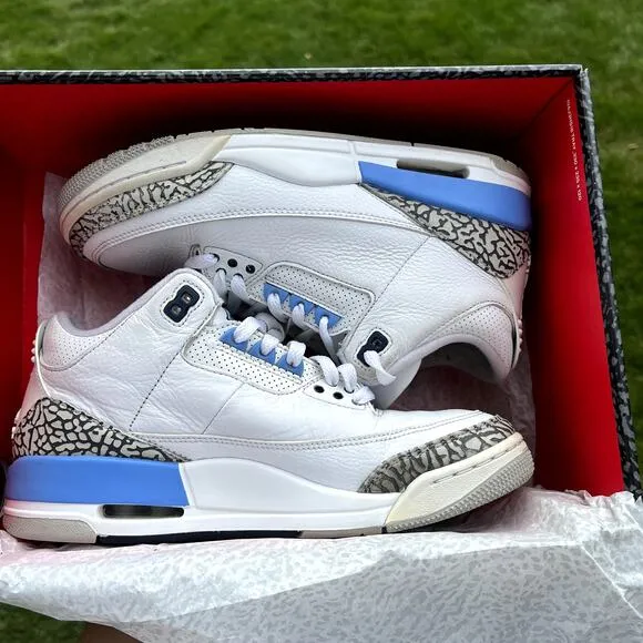 Size 8.5 - Nike Air Jordan 3 Retro UNC Men's Shoes - Ships Now