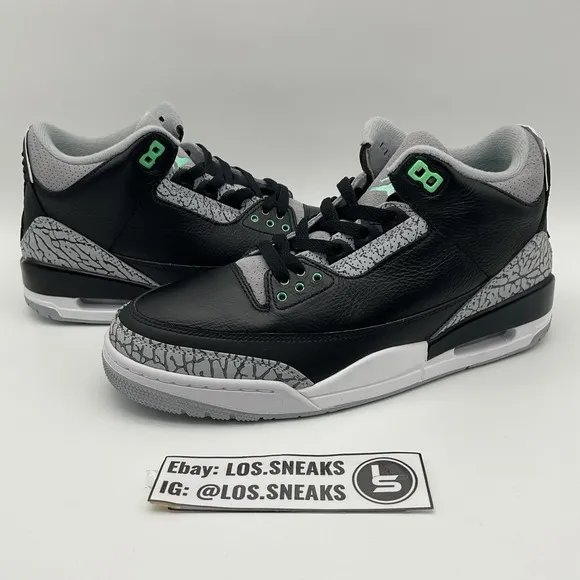 Size 9 - Air Jordan 3 Retro Green Glow (CT8532-031)