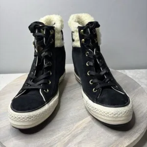 Size 9 - Converse Chuck Taylor All Star Platform Plus Collar High Black Natural