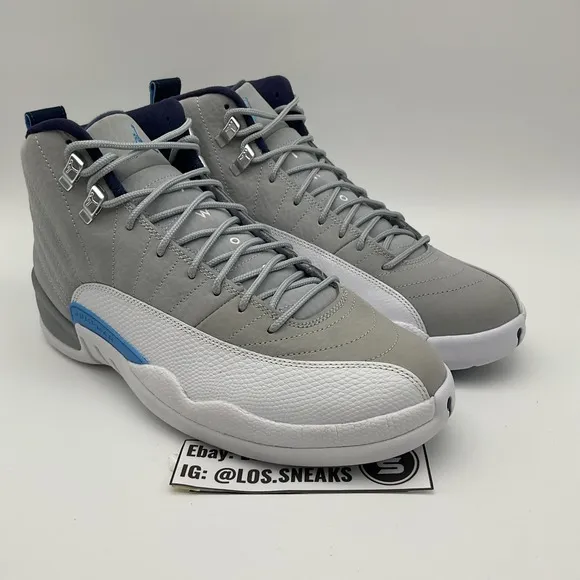 Size 9.5 - Air Jordan 12 Retro Grey University Blue