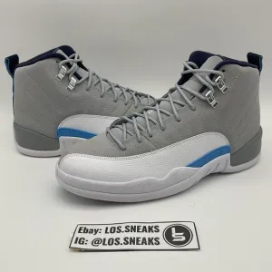 Size 9.5 - Air Jordan 12 Retro Grey University Blue