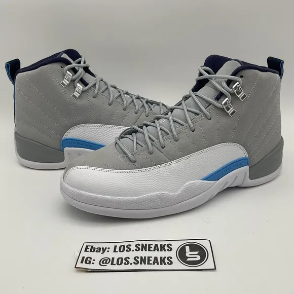 Size 9.5 - Air Jordan 12 Retro Grey University Blue