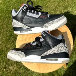 Size 9.5 - Nike Air Jordan 3 Retro OG Black Cement 2018 Men's Shoes - Ships Now