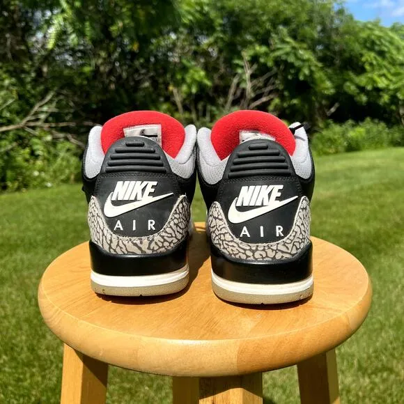 Size 9.5 - Nike Air Jordan 3 Retro OG Black Cement 2018 Men's Shoes - Ships Now