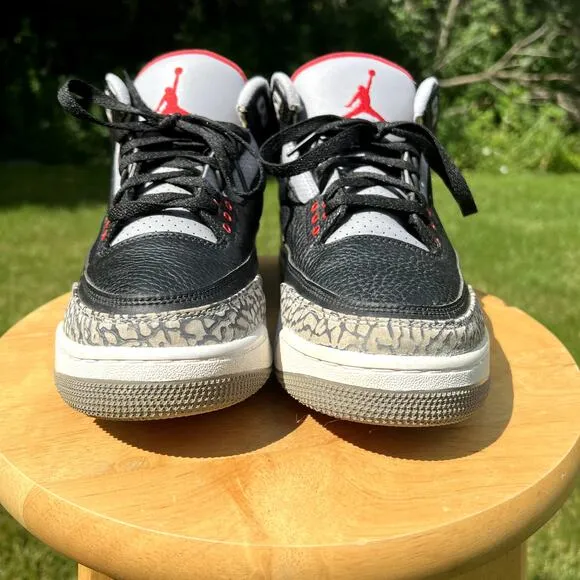 Size 9.5 - Nike Air Jordan 3 Retro OG Black Cement 2018 Men's Shoes - Ships Now