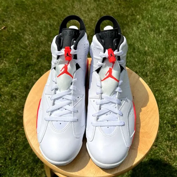 Size 9.5 - Nike Air Jordan 6 Retro White Infrared 2014 Men's Shoes - Ships Now