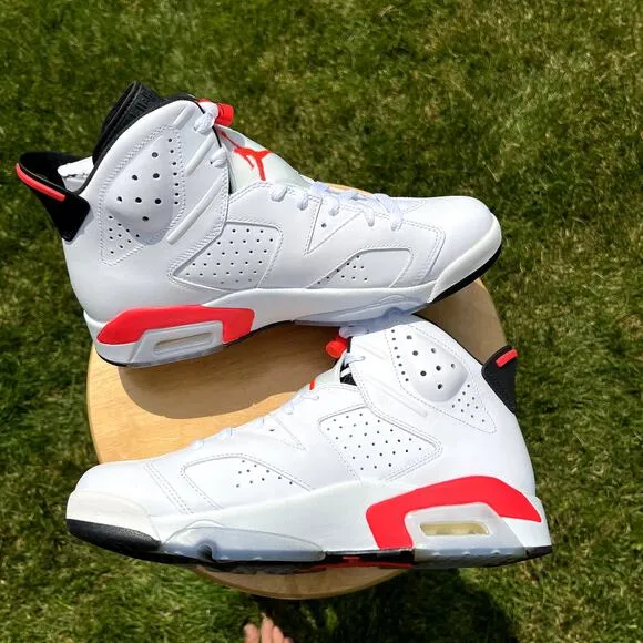 Size 9.5 - Nike Air Jordan 6 Retro White Infrared 2014 Men's Shoes - Ships Now
