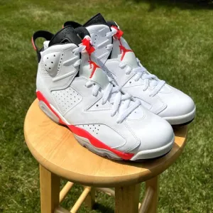 Size 9.5 - Nike Air Jordan 6 Retro White Infrared 2014 Men's Shoes - Ships Now