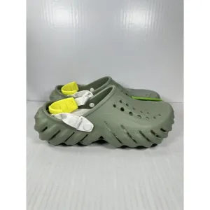 Size 9M/11W CROCS Echo Clog Moss Green Vert Mousse 207937-308 Slip On Shoes NEW