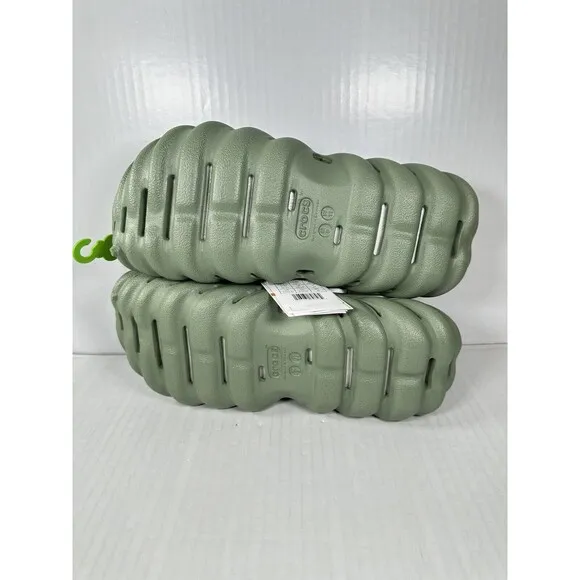 Size 9M/11W CROCS Echo Clog Moss Green Vert Mousse 207937-308 Slip On Shoes NEW