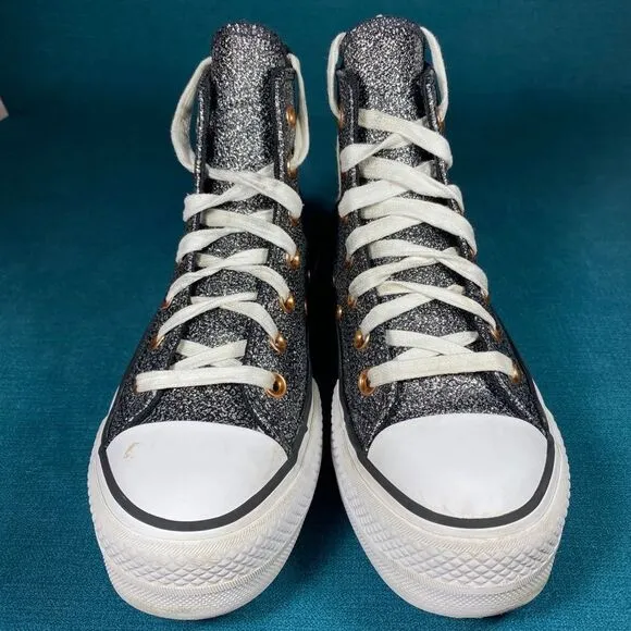 Size 6 - Women’s Converse Platform metallic glitter shoes